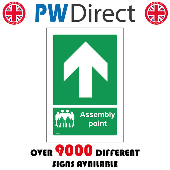 FS333 Fire Assembly Point Ahead Up Forward Arrow Location Area