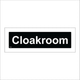 GE006 Cloakroom Sign
