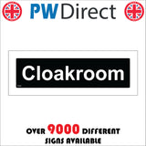 GE006 Cloakroom Sign