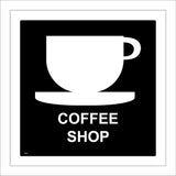 GE007 Coffee Shop Sign with Cup & Saucer