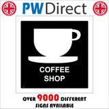 GE007 Coffee Shop Sign with Cup & Saucer