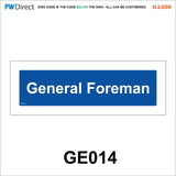 AILL008 Made To Order Door Plaques Surveyor Meter Room Planner