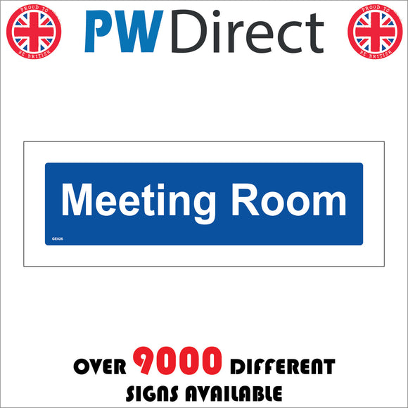 GE026 Meeting Room Sign