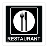 GE040 Restaurant Sign with Knife And Fork