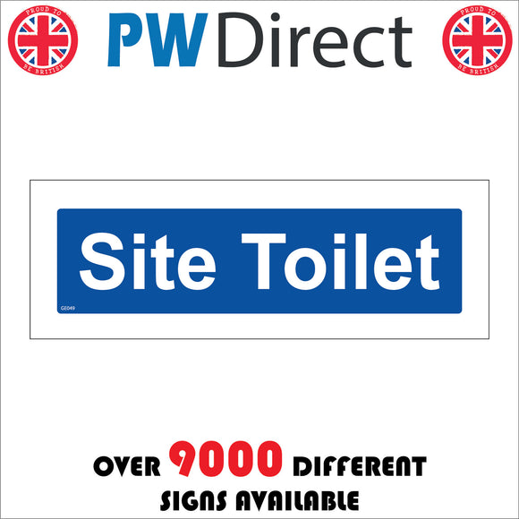 GE049 Site Toilet Door Plaque Sign