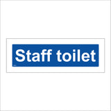 GE051 Staff Toilet Door Plaque Sign