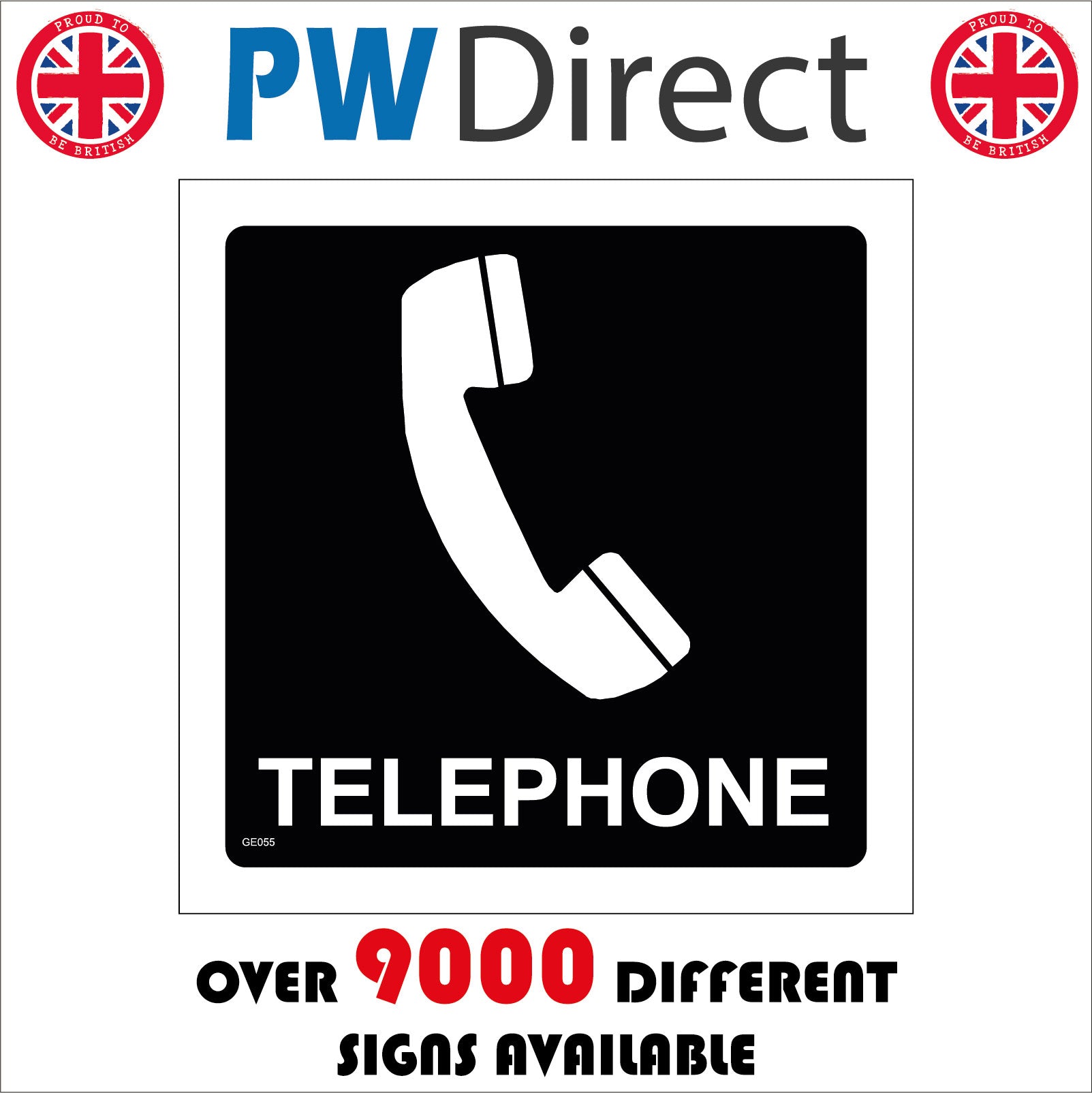Telephone Sign with Telephone – PWDirect