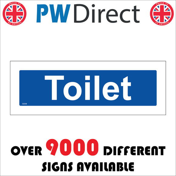 GE058 Toilet Door Plaque Sign