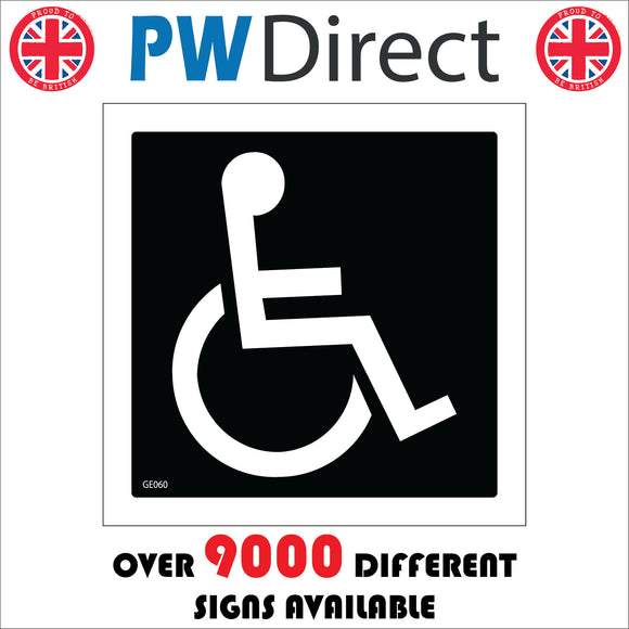 GE060 Wheelchair Sign with Disabled Logo