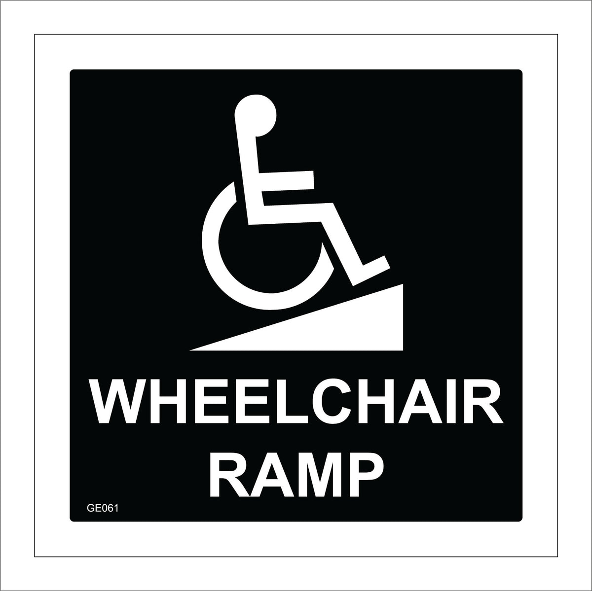 Disable Person Ramplego Sign Wheelchair Ramp Sign with Disabled Logo Ramp – PWDirect
