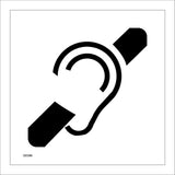 GE098 Hearing Aid Loop Sign with Ear