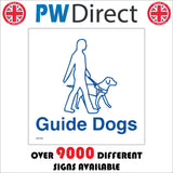 GE105 Guide Dogs Sign with Person Dog