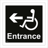 GE119 Disabled Entrance Sign with Wheelchair Arrow