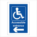 GE125 Accessible Entrance Sign with Wheelchair Arrow