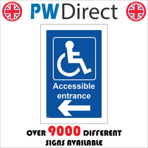 GE125 Accessible Entrance Sign with Wheelchair Arrow