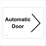 GE137 Automatic Door Right Sign with Arrow