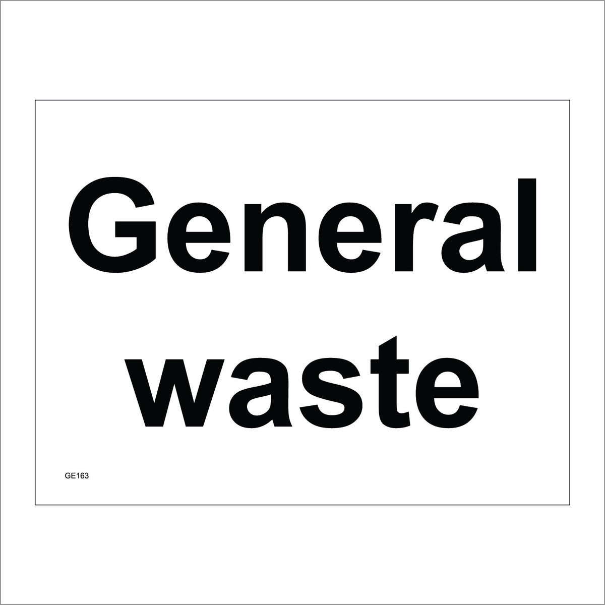 General Waste Sign – PWDirect