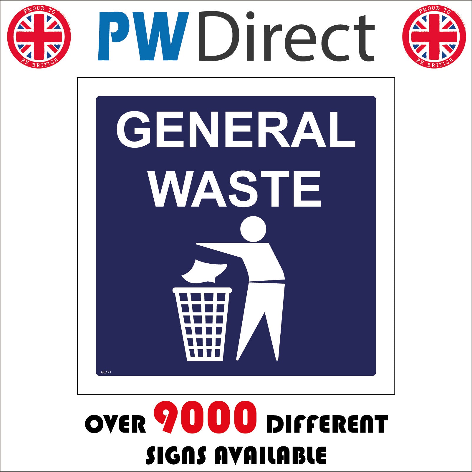 Gen Wasste Sign General Waste Sign – PWDirect