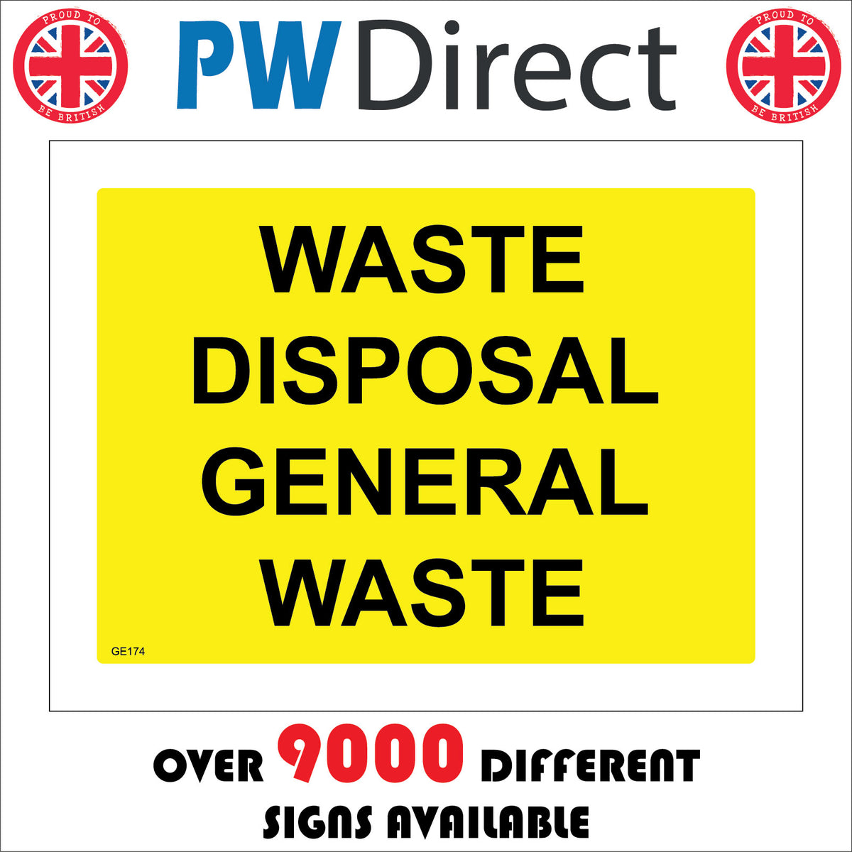 Waste Disposal General Waste Sign – PWDirect