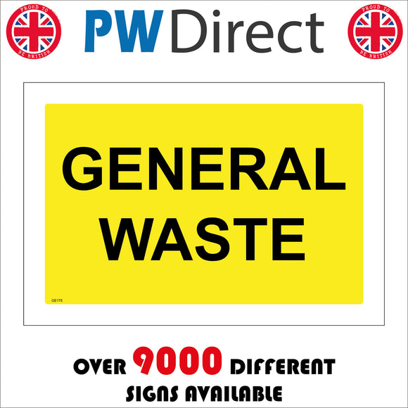 GE175 General Waste Sign