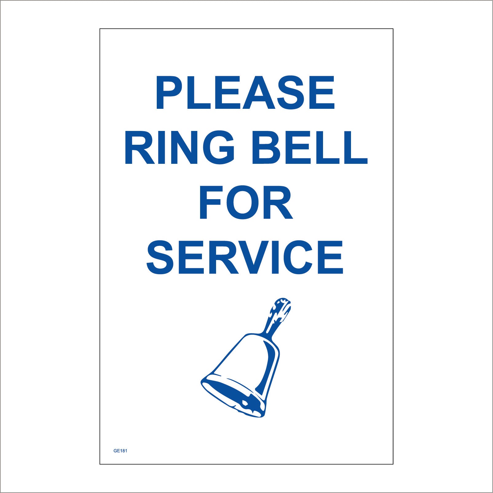 Please Ring Bell Signs: Clear Acrylic Sign with Braille – Bsign
