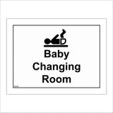 GE208 Baby Changing Room Sign with Baby