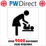GE213 Baby Changing Sign with Woman Baby