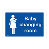 GE218 Baby Changing Room Sign with Woman Baby