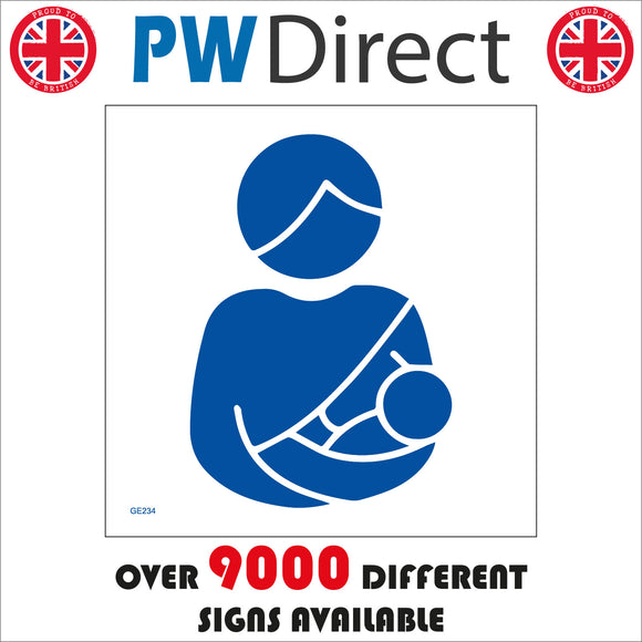 GE234 Breastfeeding Sign with Woman Baby