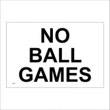 GE261 No Ball Games Sign