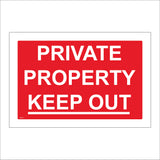 GE331 Private Property Keep Out Sign
