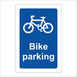 GE353 Bike Parking Sign with Bike