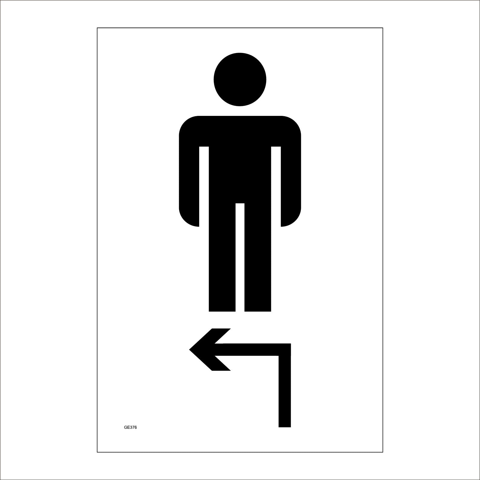 Ladies / Gents Toilet Door Sign - 75mm - Silver