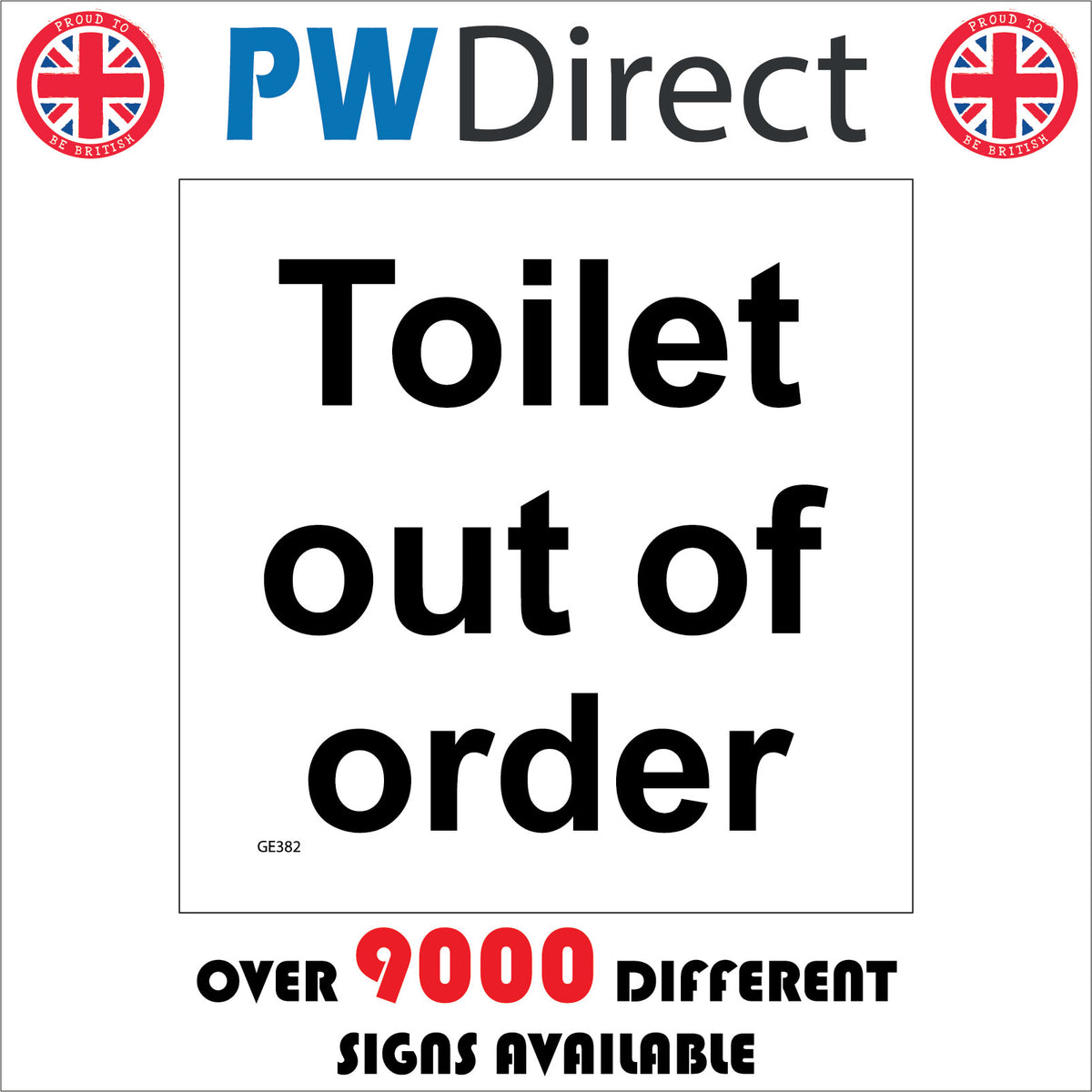 Toilet Out Of Order Sign – PWDirect