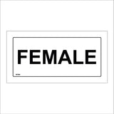 GE388 Female Toilet Ladies Girls Sign