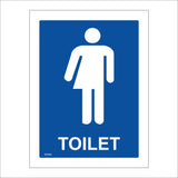 GE409 Toilet Sign with Man Woman