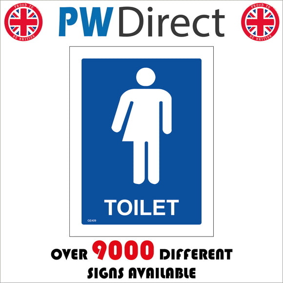 GE409 Toilet Sign with Man Woman