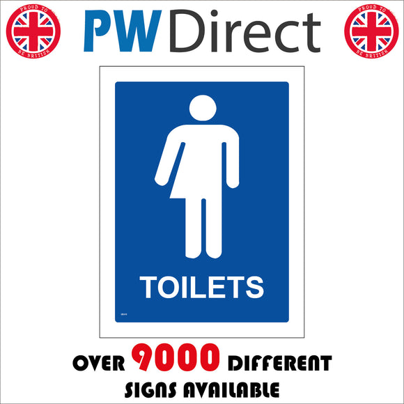 GE418 Toilets Sign with Man Woman