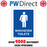 GE430 Whichever Toilets Sign with Man Woman