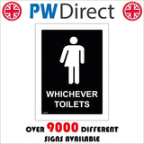 GE431 Whichever Toilets Sign with Man Woman