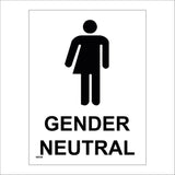 GE438 Gender Neutral Toilet Sign with Person