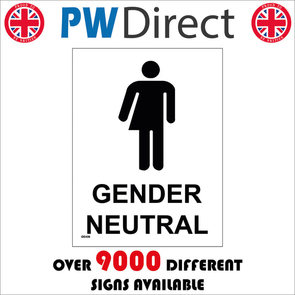 GE438 Gender Neutral Toilet Sign with Person