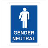 GE439 Gender Neutral Toilet Sign with Person