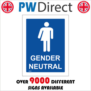 GE439 Gender Neutral Toilet Sign with Person