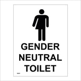 GE447 Gender Neutral Toilet Sign with Person