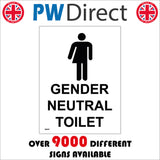 GE447 Gender Neutral Toilet Sign with Person