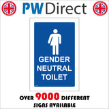 GE448 Gender Neutral Toilet Sign with Person