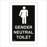 GE449 Gender Neutral Toilet Sign with Person