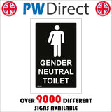 GE449 Gender Neutral Toilet Sign with Person