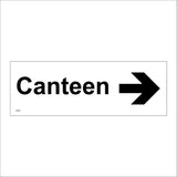 GE458 Canteen Right Sign with Arrow